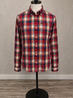 Abercrombie & Fitch Vintage Muscle Fit Button-Up Shirt Size Large Plaid